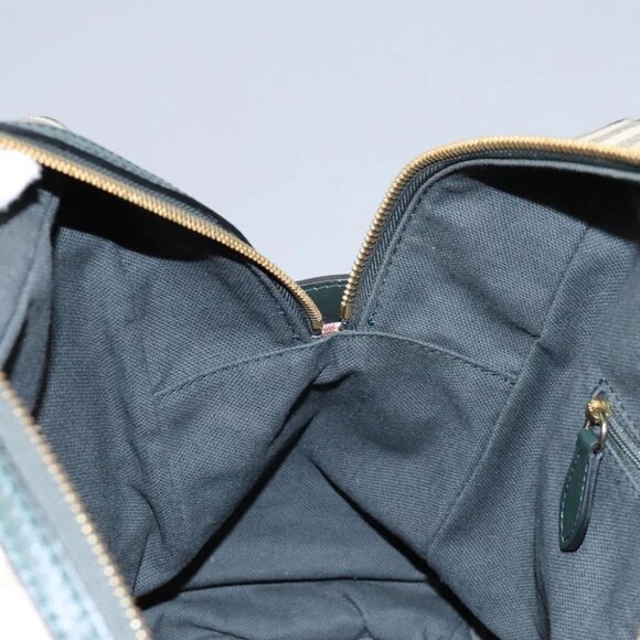 BURBERRY Nova Check Hand Bag PVC Beige Gold Auth - Picture 8 of 16